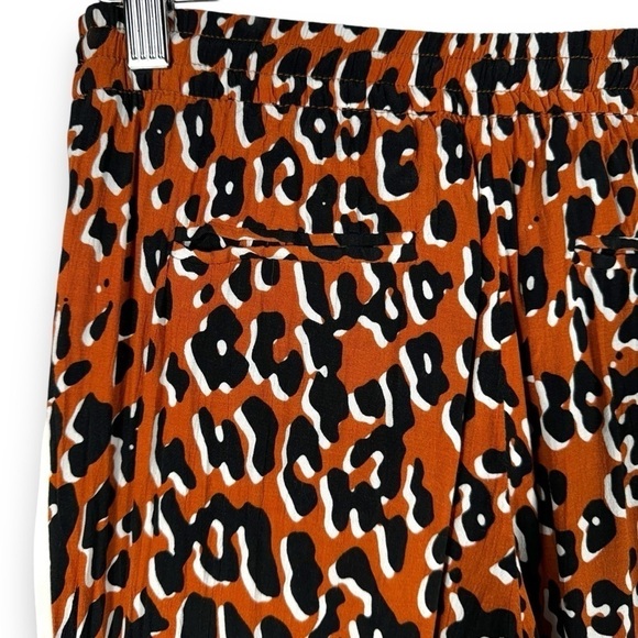 4 for $20 SALE! Zara Woman Leopard Print Tuxedo Stripe Pants, Orange/Black, XS - Picture 9 of 11